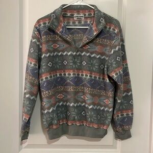 Alfred Dunner Quarter Zip Fleece Sweatshirt